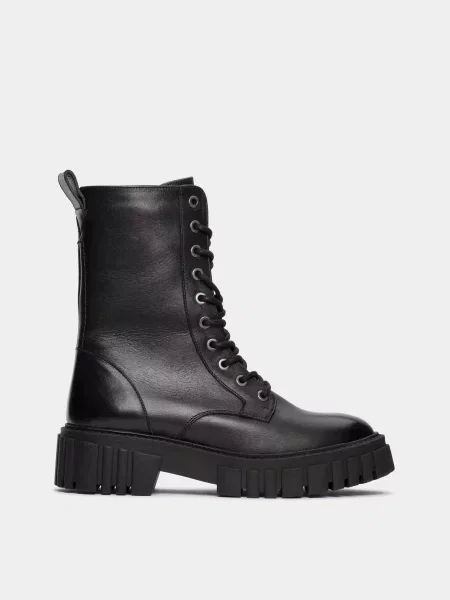Кожаные сапоги Clarks черные