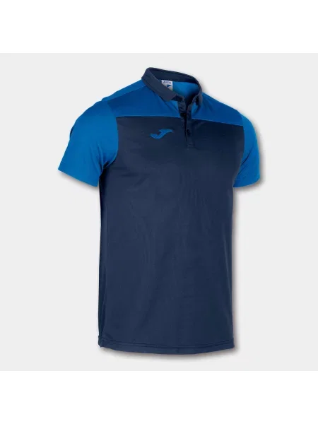 Koszulka polo do tenisa Joma Hobby II niebieska