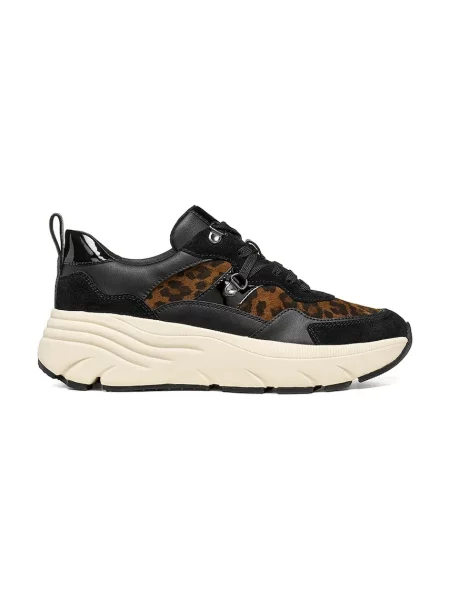 Geox D DIAMANTA sneakers pentru femei din piele întoarsă negru