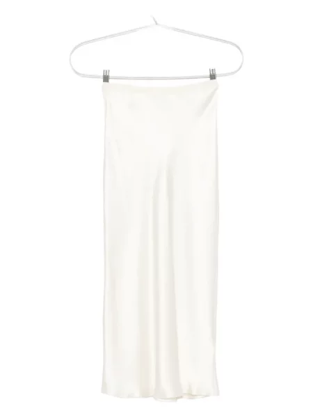 Fustă Anine Bing de mătase alb