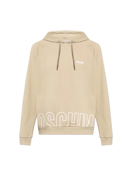 Bluza z kapturem Moschino beżowa