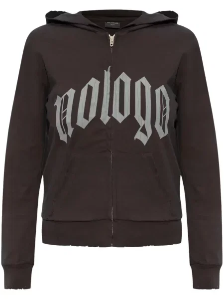 Hanorac cu glugă Balenciaga cu imagine maro