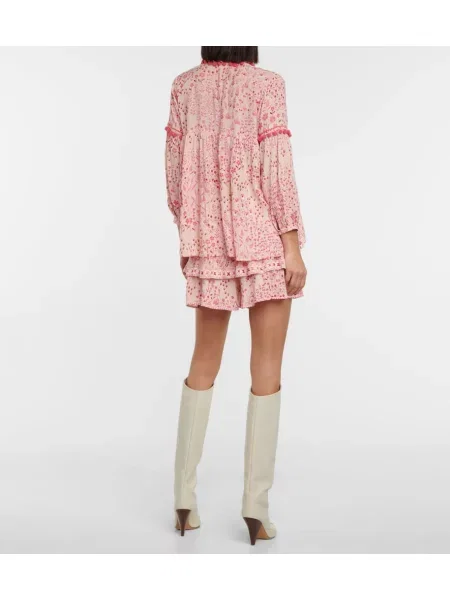 Bluză Poupette St Barth cu model floral roz
