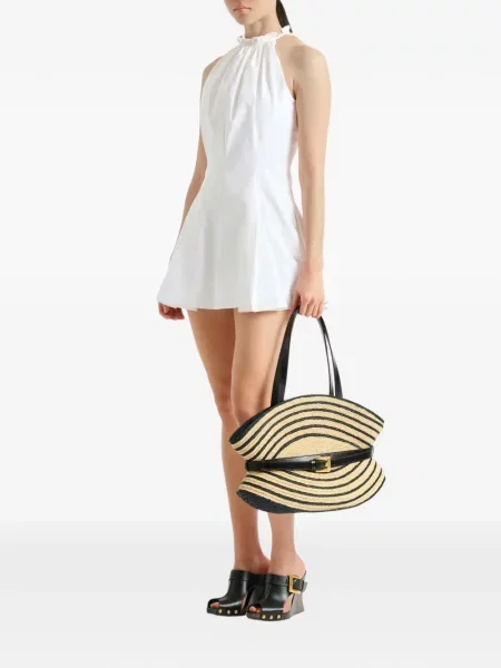 Rochie Balmain din poplin evazată alb