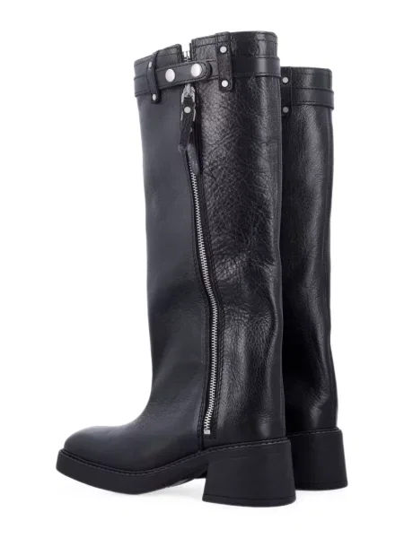 Botine Miista din piele negru