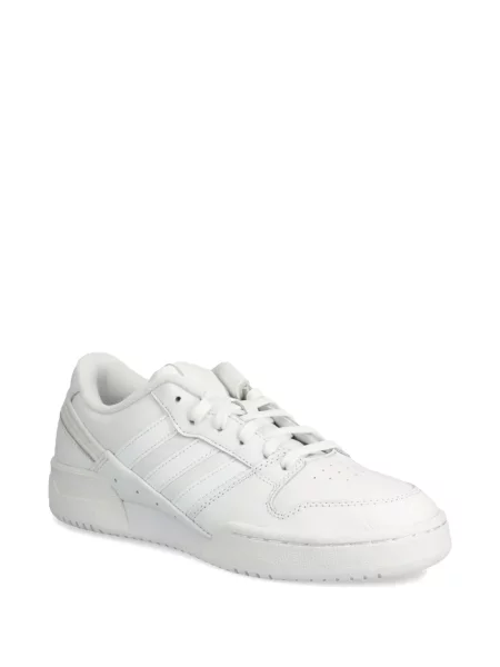 Geacă Adidas cu șireturi cu dungi cu platformă alb