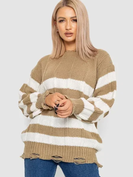 Джемпер Ager бавовна/вовна бежевий