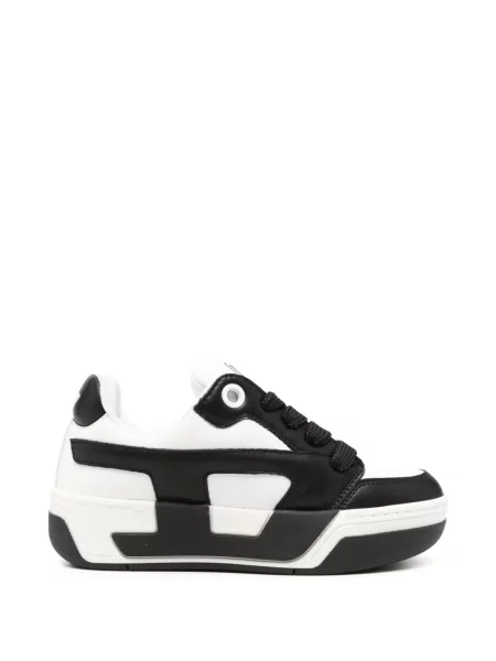 Sneakerși Diesel cu autograf alb