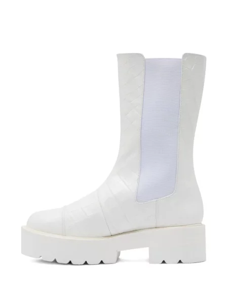Botine Stuart Weitzman cu platformă alb