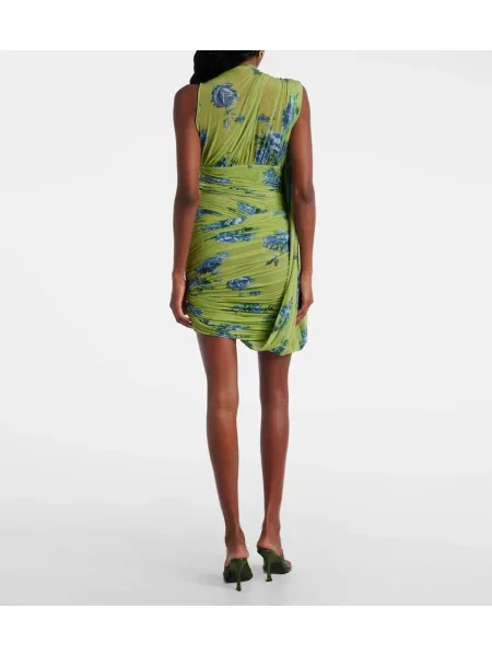Rochie Magda Butrym cu model floral transparente verde