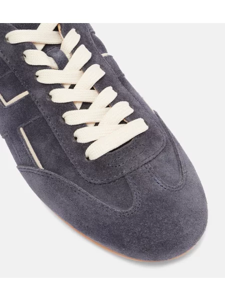 Sneakerși Hogan Olympia din piele de căprioară albastru