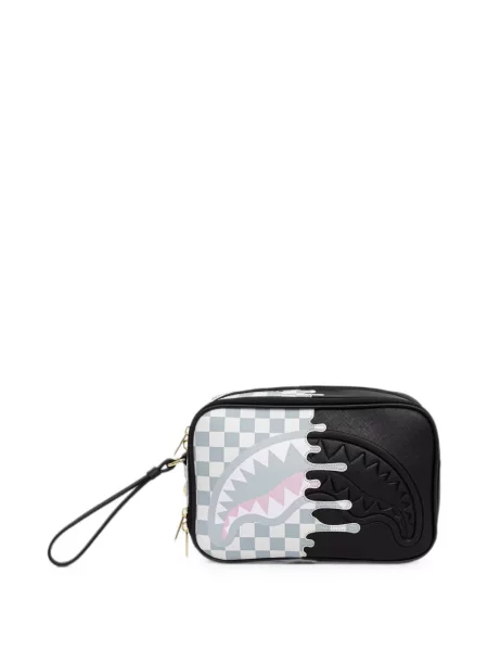Geantă Sprayground în carouri cu imagine negru