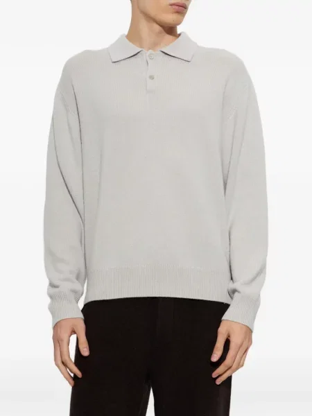 Tricou polo Lisa Yang din cașmir gri