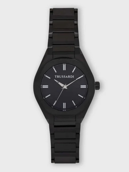 Set ceas și etui pentru carduri Trussardi negru