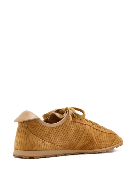 Sneakerși Jacquemus de catifea cord maro