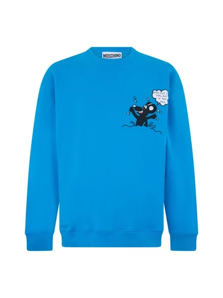 Bluza Moschino z nadrukiem niebieska