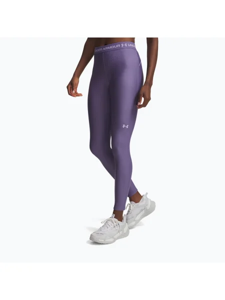 Легінси для тренувань Under Armour HeatGear purple luxe/purple crest фіолетові