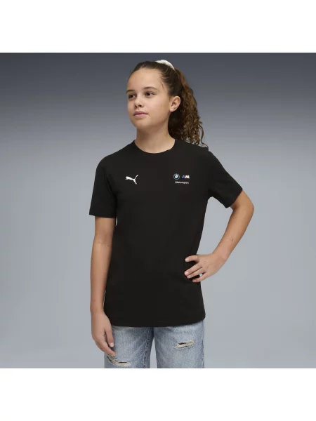 PUMA Młodzieżowa koszulka BMW M Motorsport Essentials Akcesoria czarny