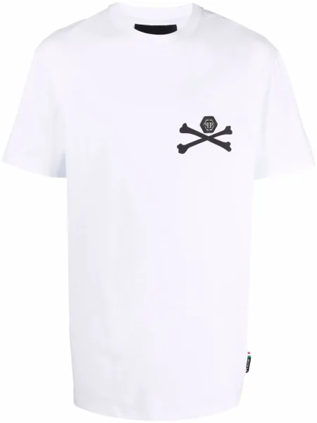 Tricou Philipp Plein cu imagine alb
