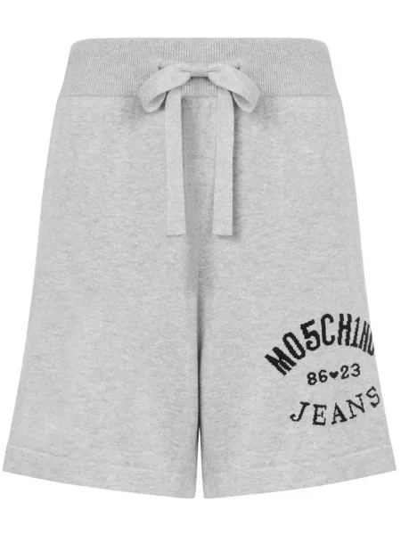 Pantaloni scurți din denim Moschino Jeans cu imagine gri