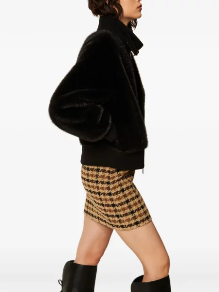 Geacă bomber Twinset de lână negru