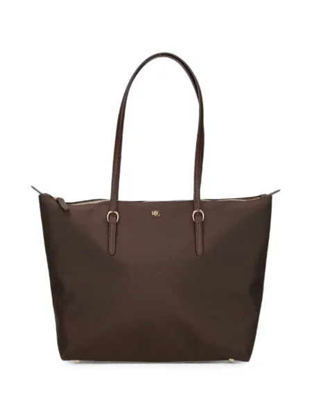 Geantă shopper Lauren Ralph Lauren cu autograf maro