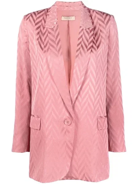 Sacou Twinset cu imagine roz