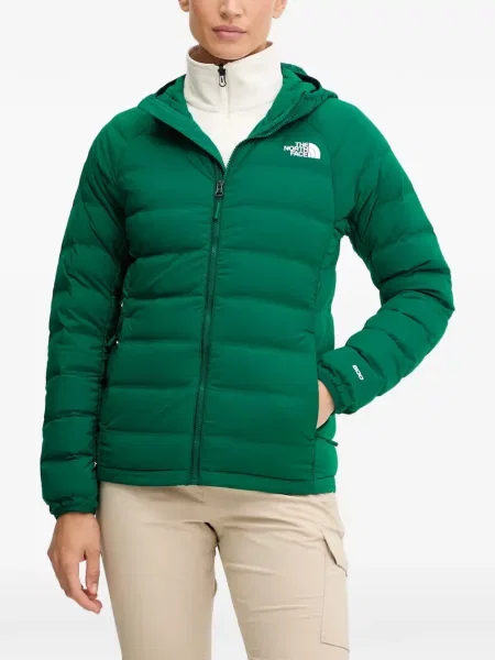 Geacă The North Face cu glugă verde