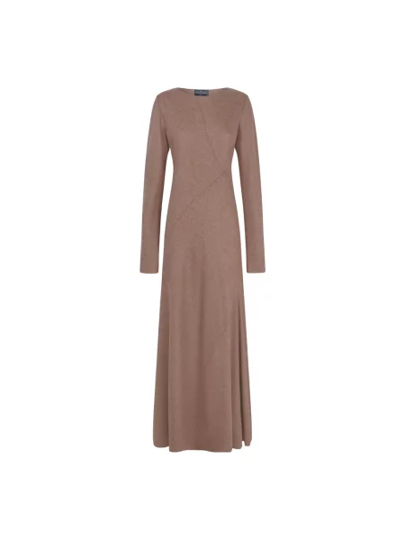 Maksi sukienka maxi Cortana wełniana brązowa