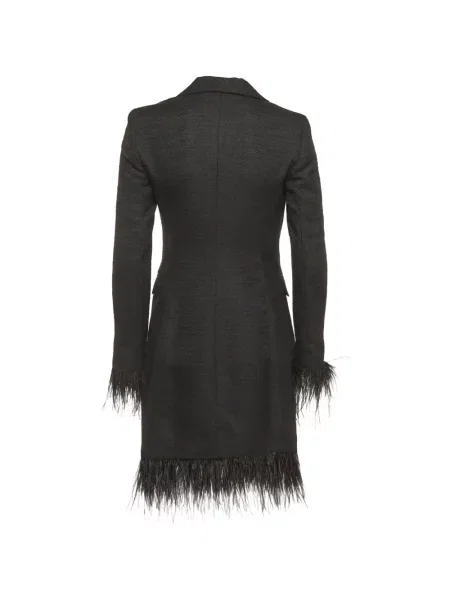 Rochie mini 8 By Yoox cu pene din tweed negru