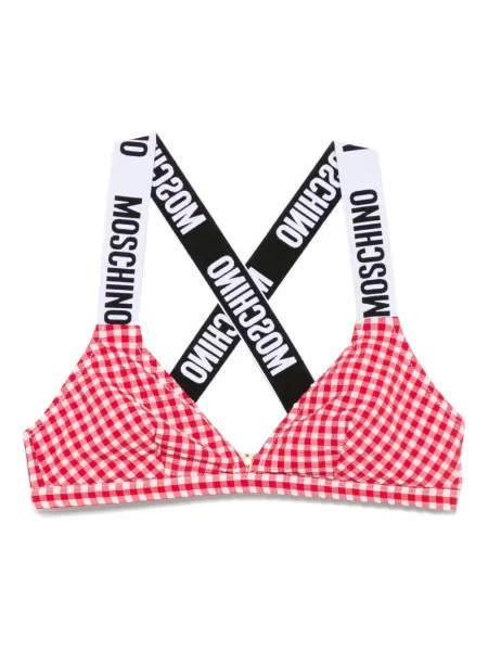 Bikini Moschino în carouri roșu