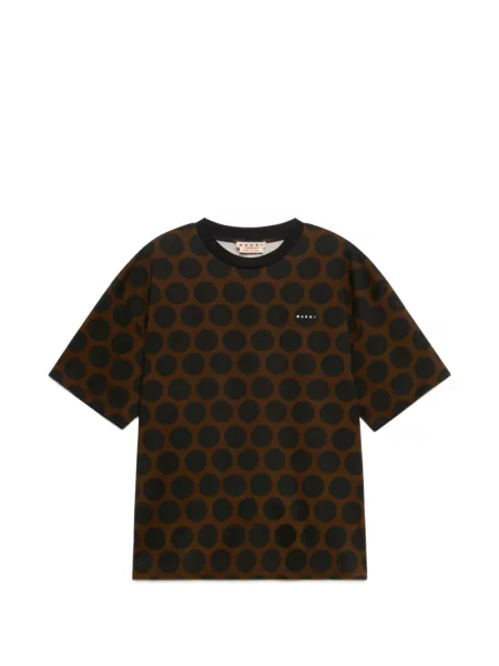 Tricou Marni cu imagine maro