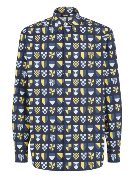 Риза Fendi с принт синьо