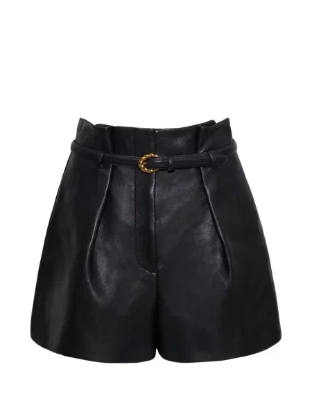 Pantaloni scurți Cara Cara din piele negru