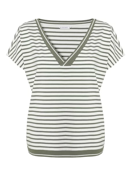 TATUUM Tricou Alsaja verde alb