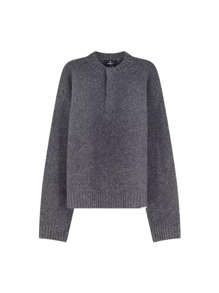 Sweter Represent wełniany szary