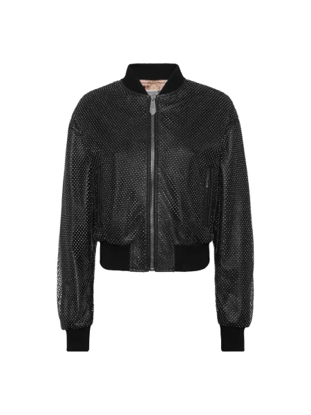 Kurtka skórzana Philipp Plein czarna