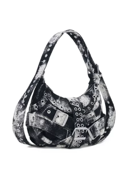 Geantă shopper Desigual cu cataramă negru