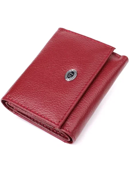 Кожаный кошелек St Leather Accessories бордовый