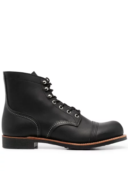 Cizme scurte Red Wing Shoes cu șireturi din dantelă negru