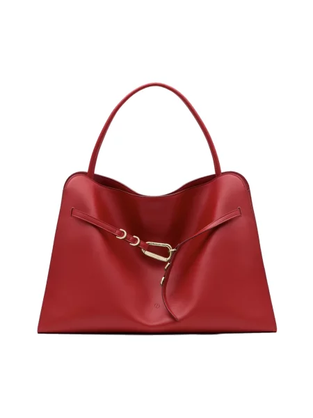 Torebka skórzana Francesco Biasia skórzana czerwona