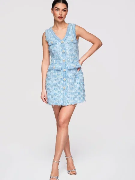 Mini rochie de seară Edoti mini alb