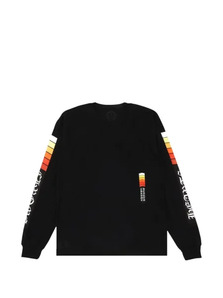 Lung tricou Chrome Hearts cu imagine cu motiv cu inimi negru