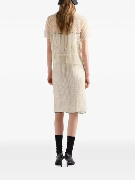Fustă Prada cu broderie din dantelă