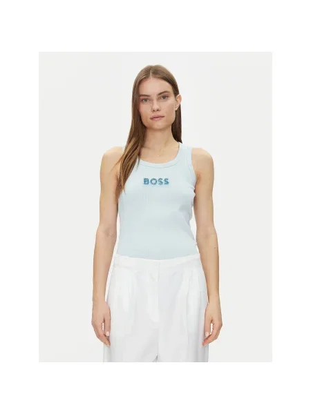 BOSS Felső C-Ematite Slim Fit kék