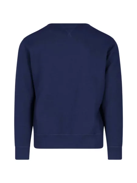 Fleece kockás sapka Polo Ralph Lauren autogrammal kék