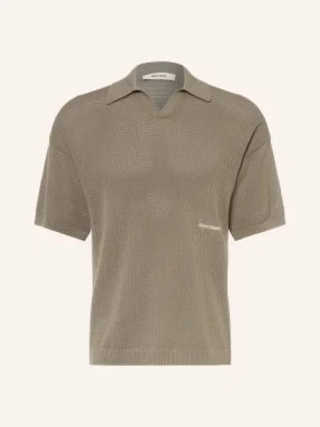 About:Blank Pletená Polokošile khaki