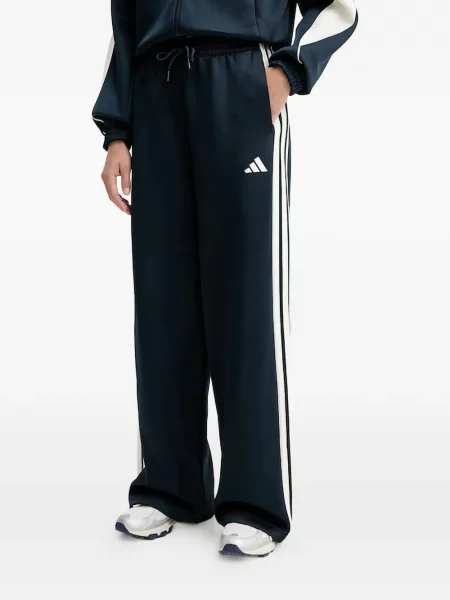 Pantaloni Adidas cu dungi alergare albastru