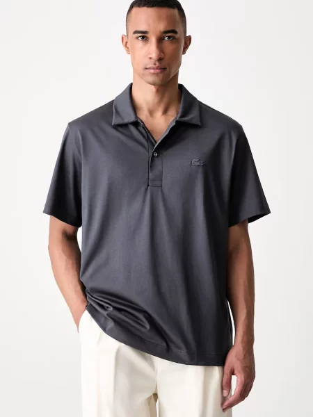 Tricou polo Lacoste gri