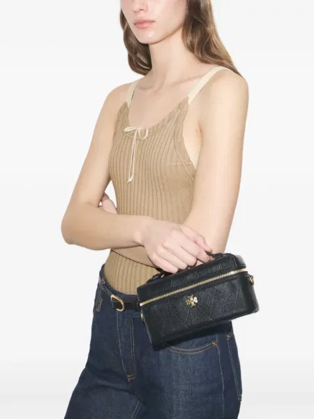 Matlasat geantă Tory Burch negru